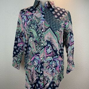 EUC Lauren Ralph Lauren Womens Button Down Shirt Size L